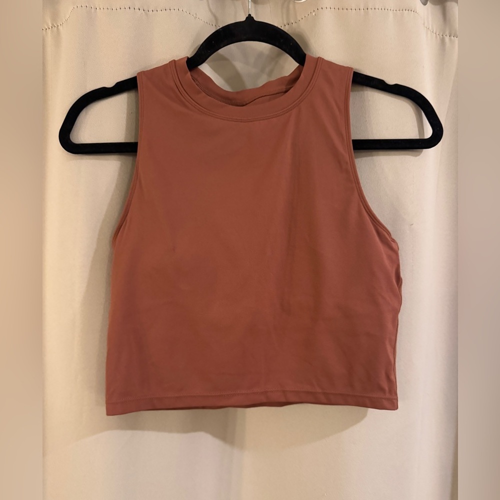 Source Unknown Terracotta Sleeveless Crop Top